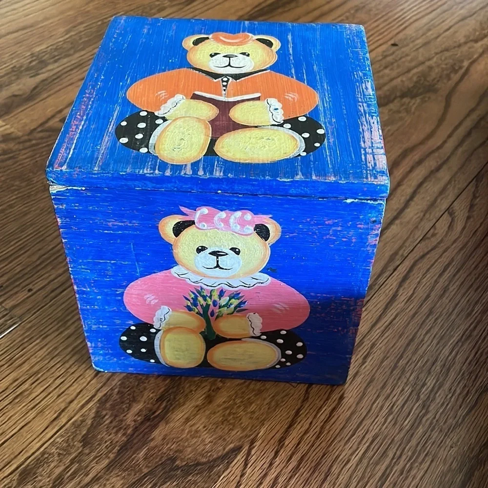 Set of blue bear bear nesting boxes (4 in total)